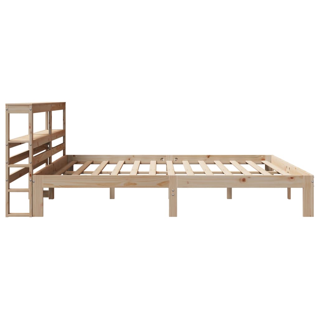 Bedframe met hoofdbord massief grenenhout 180x200 cm – afbeelding 5