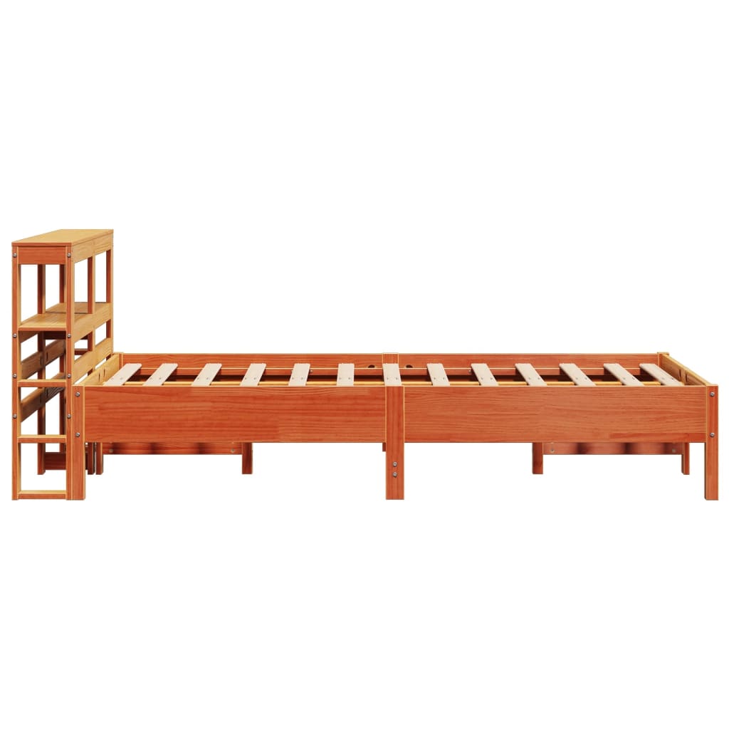 Bedframe zonder matras massief grenenhout wasbruin 100x200 cm – afbeelding 5
