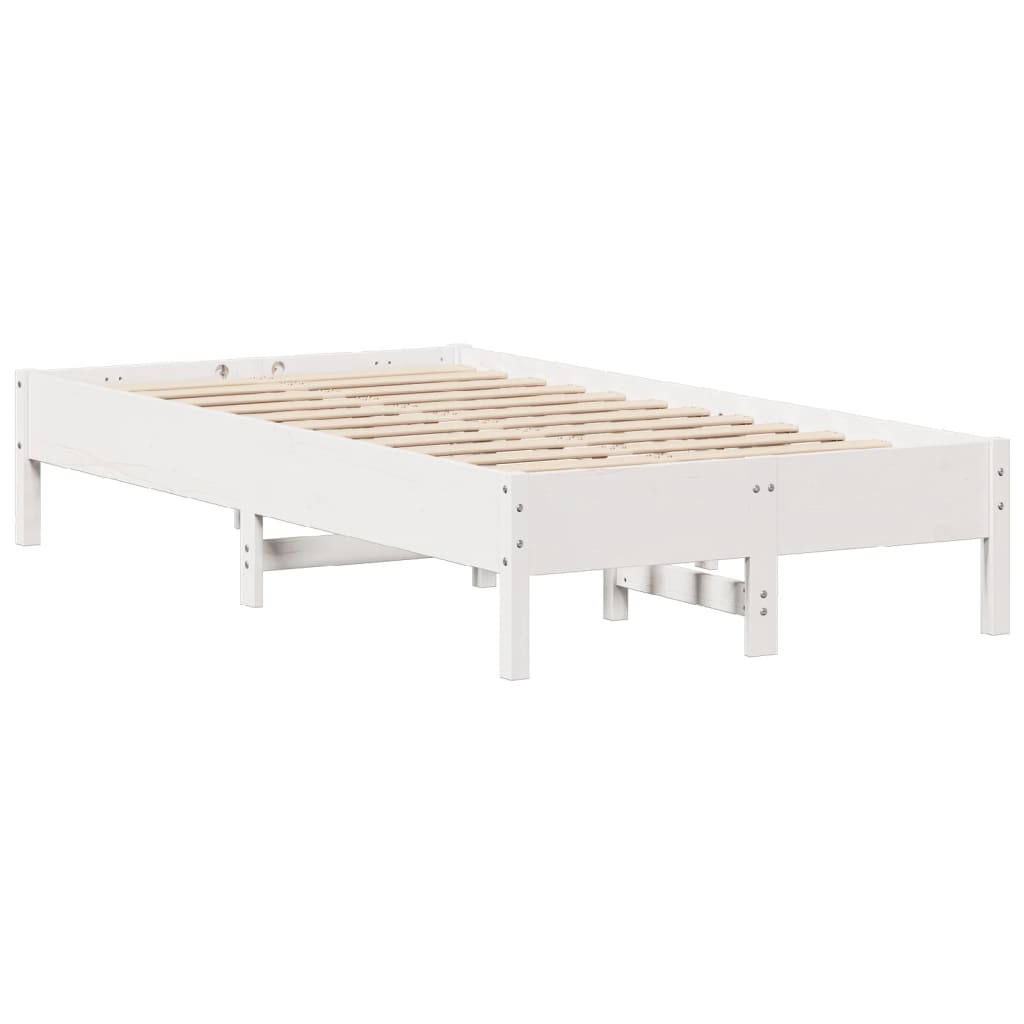 Bedframe zonder matras massief grenenhout wit 90x200 cm – afbeelding 7
