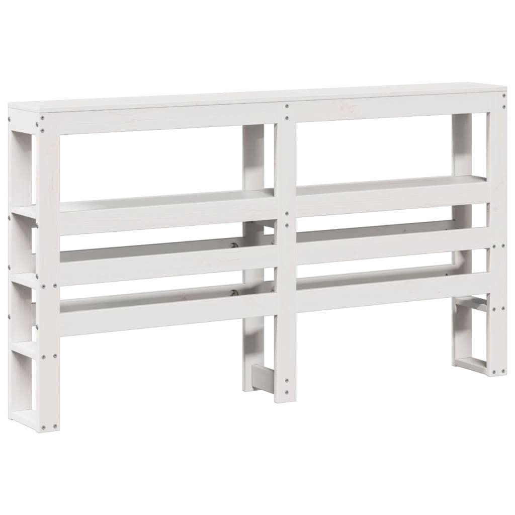 Bedframe zonder matras massief grenenhout wit 90x200 cm – afbeelding 8
