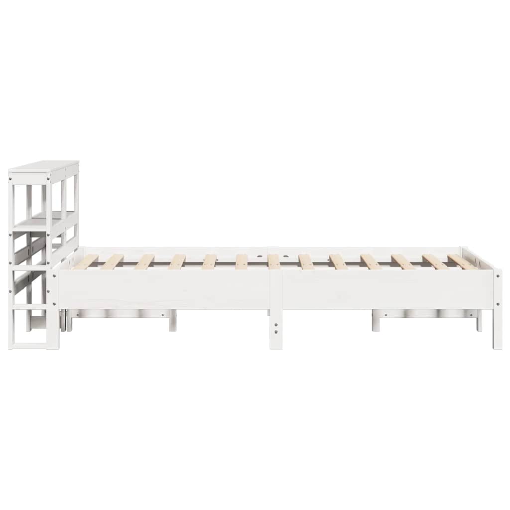 Bedframe zonder matras massief grenenhout wit 90x190 cm – afbeelding 5