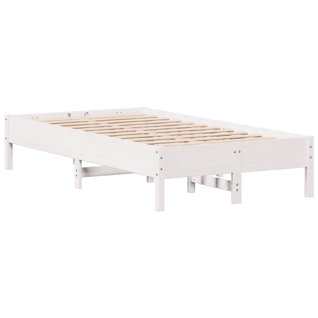 Bedframe zonder matras massief grenenhout wit 90x190 cm – afbeelding 7