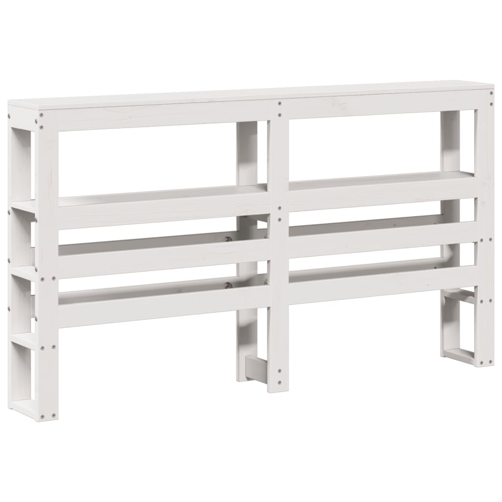 Bedframe zonder matras massief grenenhout wit 90x190 cm – afbeelding 8