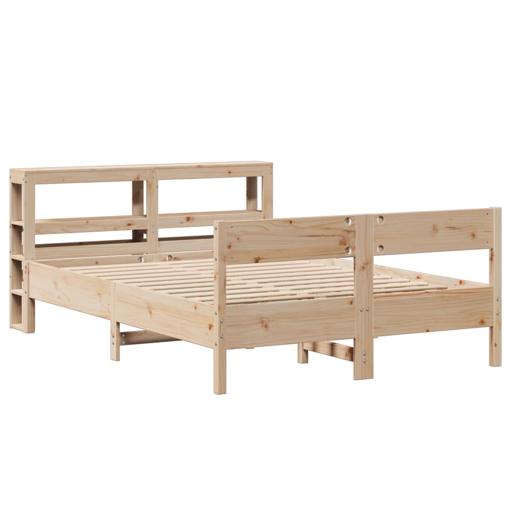 Bedframe zonder matras massief grenenhout 140x200 cm – afbeelding 3