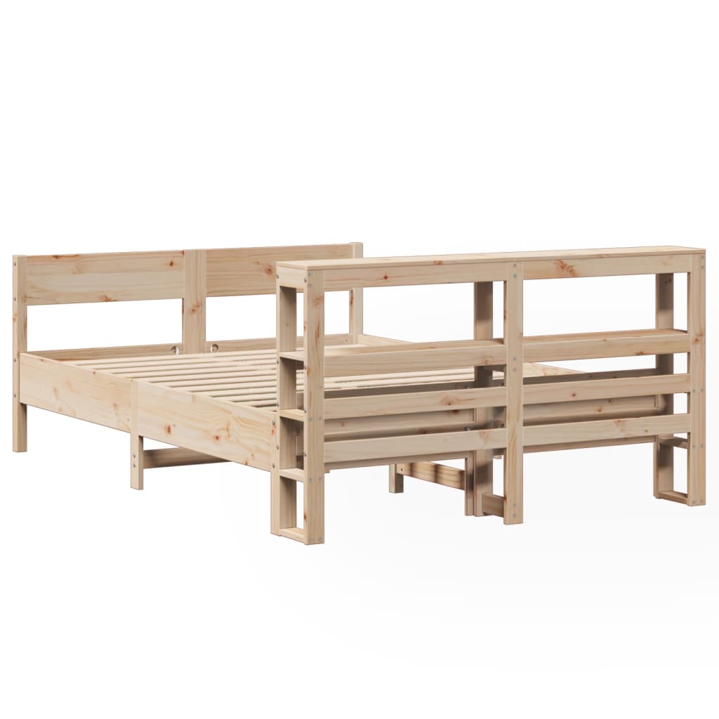 Bedframe zonder matras massief grenenhout 140x200 cm – afbeelding 6