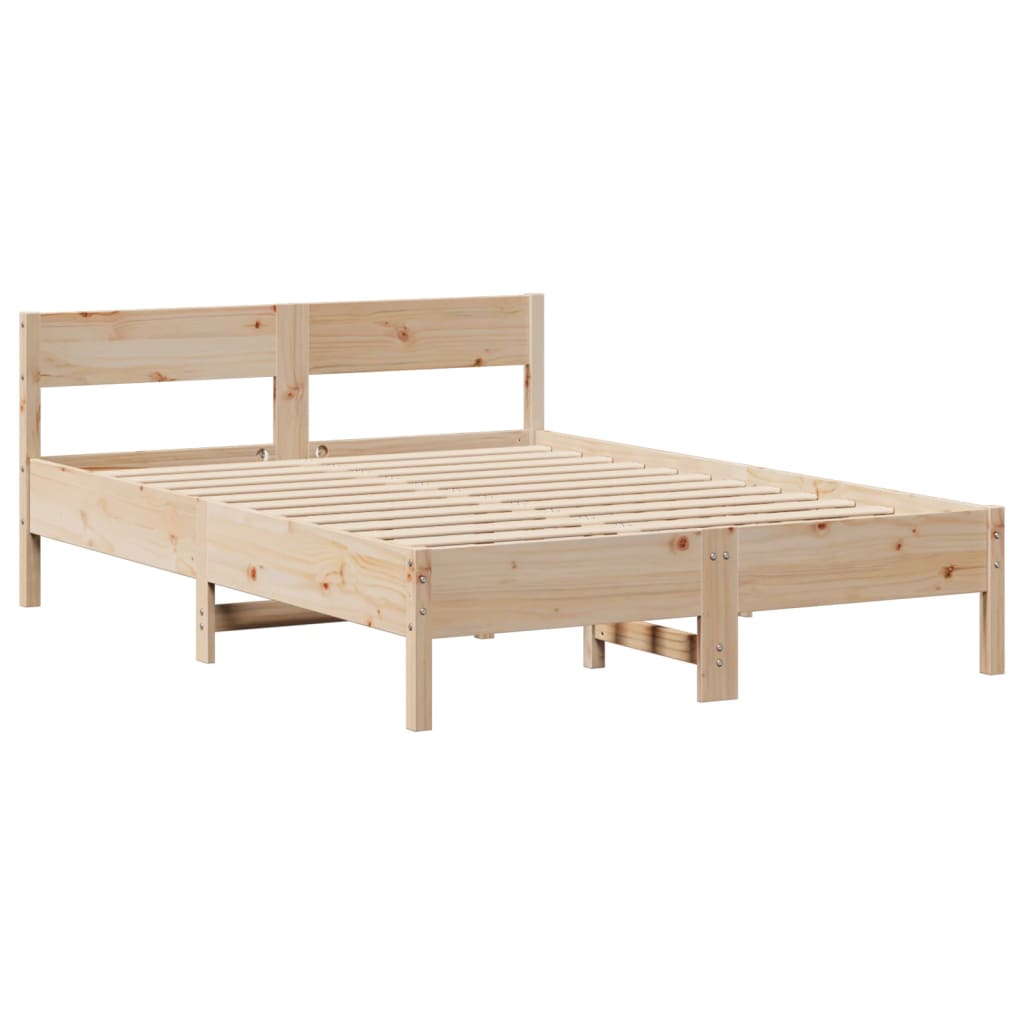 Bedframe zonder matras massief grenenhout 140x200 cm – afbeelding 7