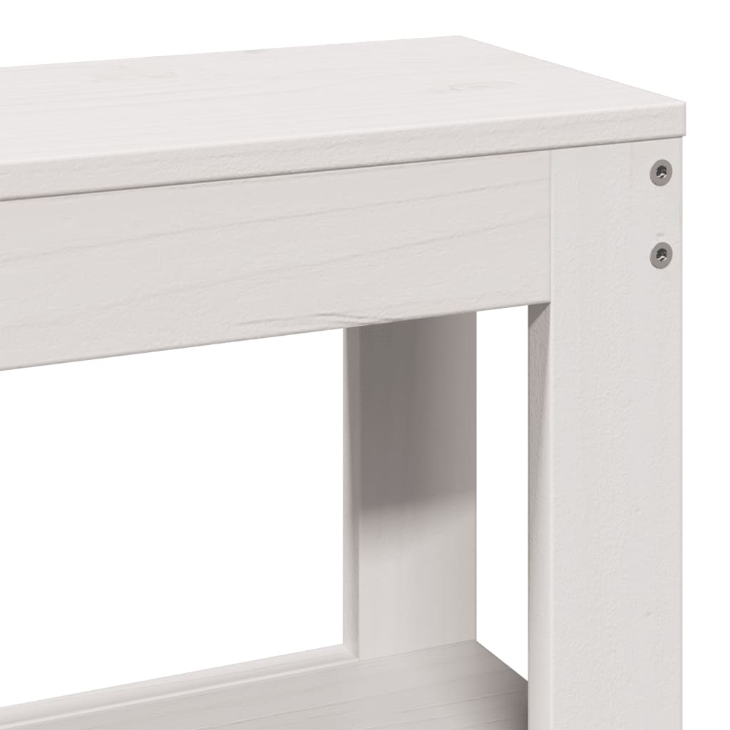 Bedframe zonder matras massief grenenhout wit 90x190 cm – afbeelding 10