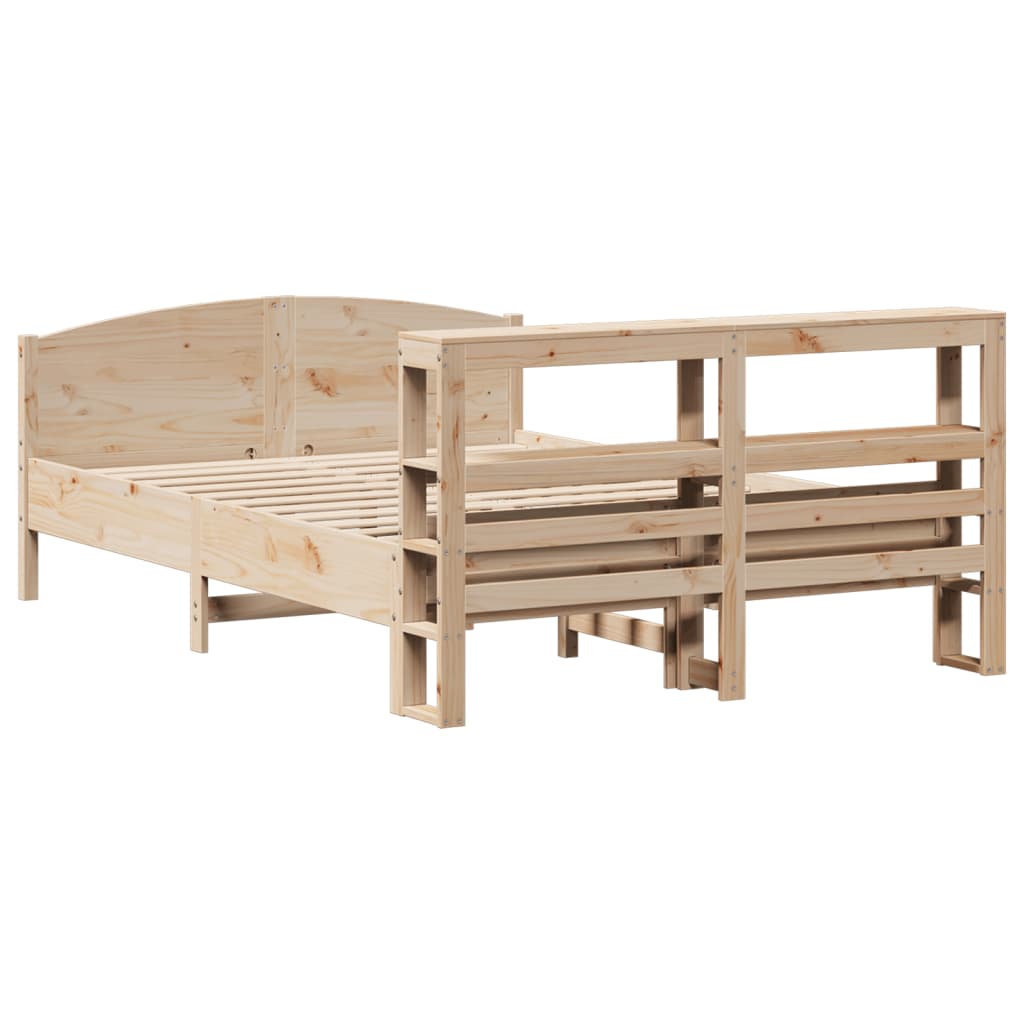 Bedframe zonder matras massief grenenhout 150x200 cm – afbeelding 6
