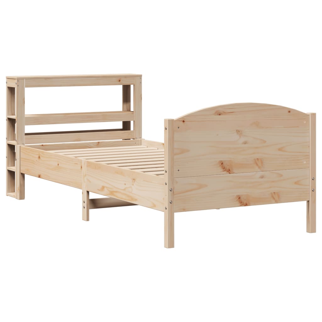Bedframe zonder matras massief grenenhout 75x190 cm – afbeelding 3