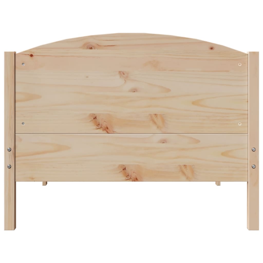Bedframe zonder matras massief grenenhout 75x190 cm – afbeelding 4