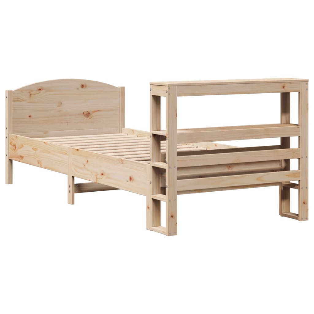 Bedframe zonder matras massief grenenhout 75x190 cm – afbeelding 6