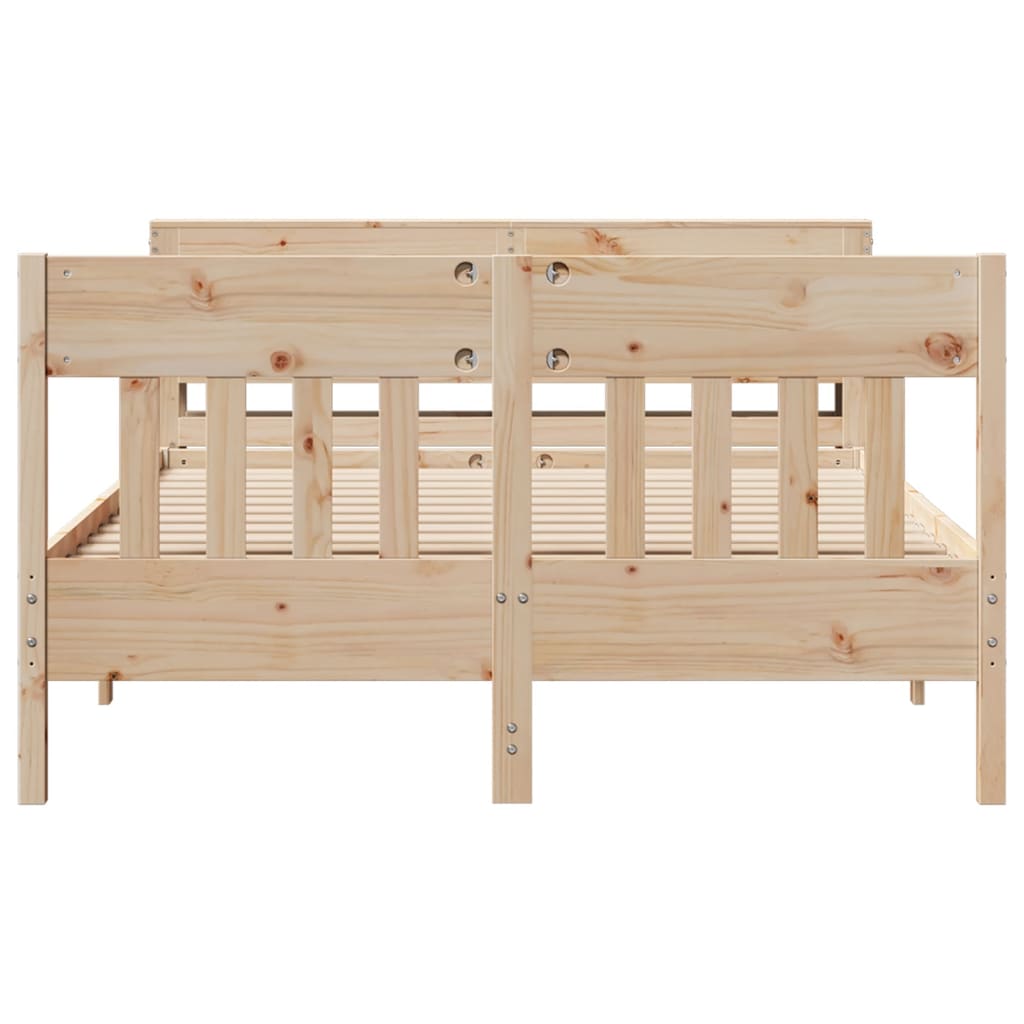 Bedframe zonder matras massief grenenhout 160x200 cm – afbeelding 4