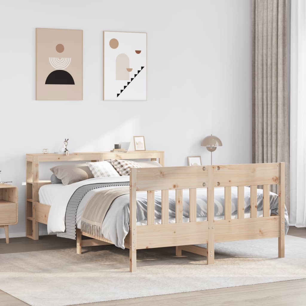 Bedframe zonder matras massief grenenhout 140x200 cm – afbeelding 1