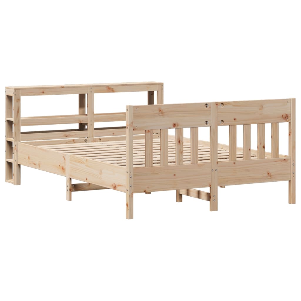 Bedframe zonder matras massief grenenhout 140x200 cm – afbeelding 4