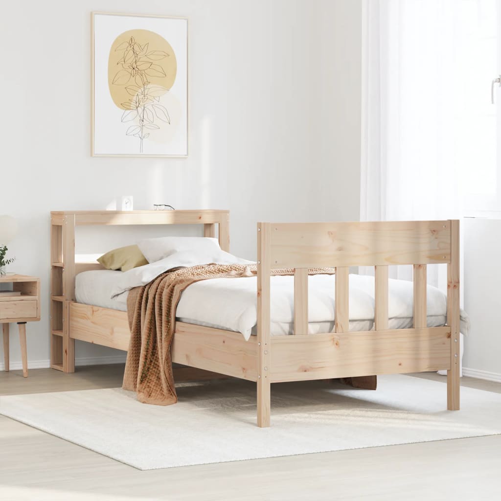 Bedframe zonder matras massief grenenhout 90x190 cm – afbeelding 1