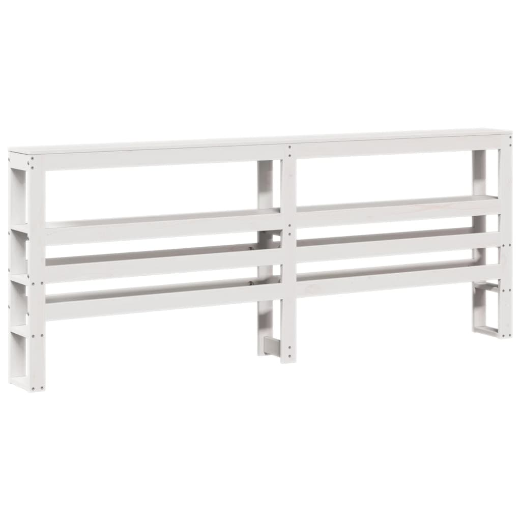 Bedframe zonder matras massief grenenhout wit 180x200 cm – afbeelding 8