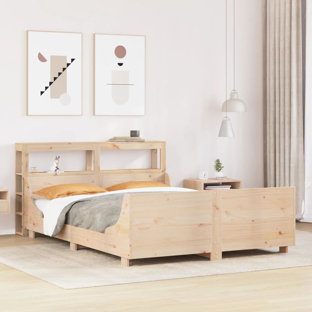 Bedframe zonder matras massief grenenhout 150x200 cm – afbeelding 1