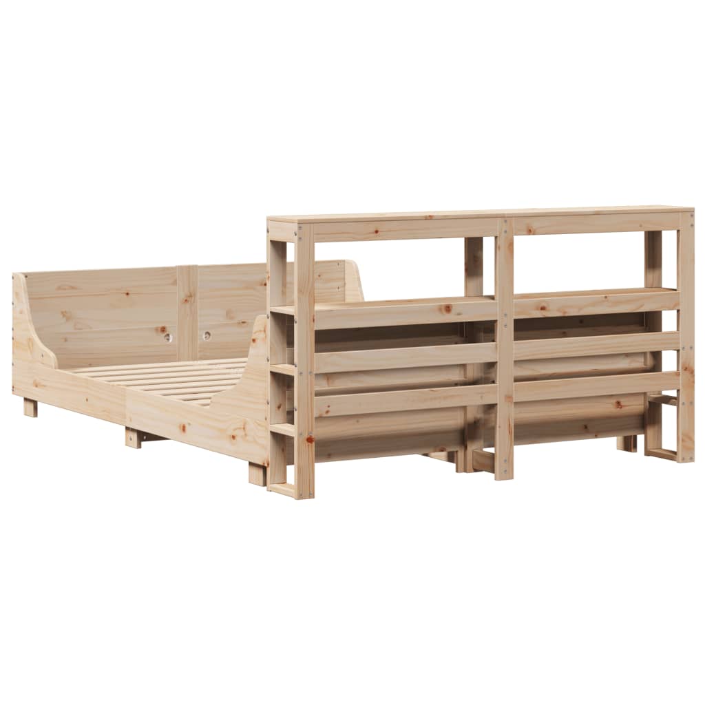Bedframe zonder matras massief grenenhout 140x200 cm – afbeelding 8