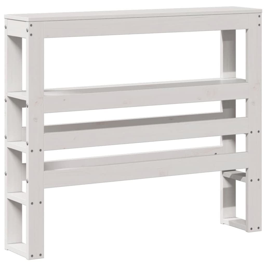 Bedframe zonder matras massief grenenhout wit 90x200 cm – afbeelding 6