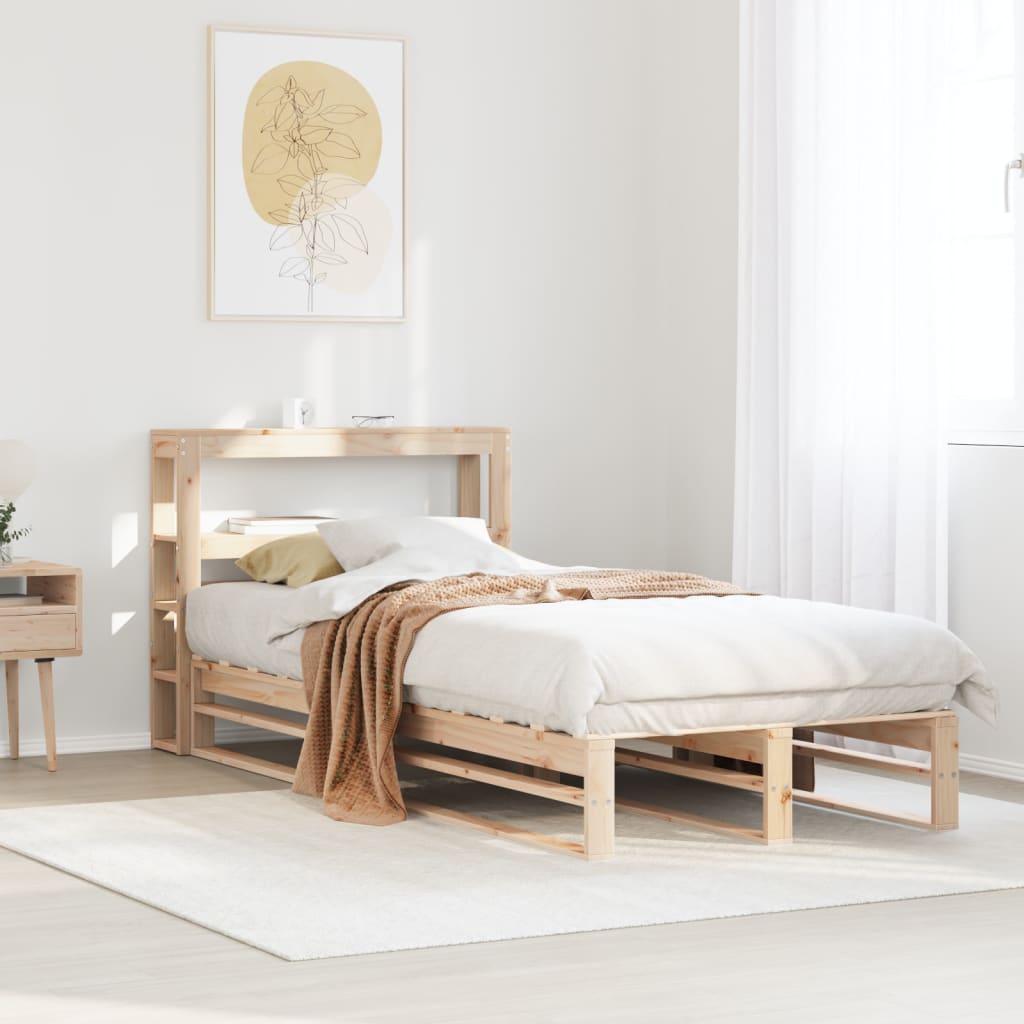 Bedframe zonder matras massief grenenhout 90x200 cm – afbeelding 1