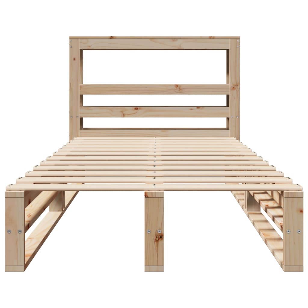 Bedframe zonder matras massief grenenhout 90x200 cm – afbeelding 4