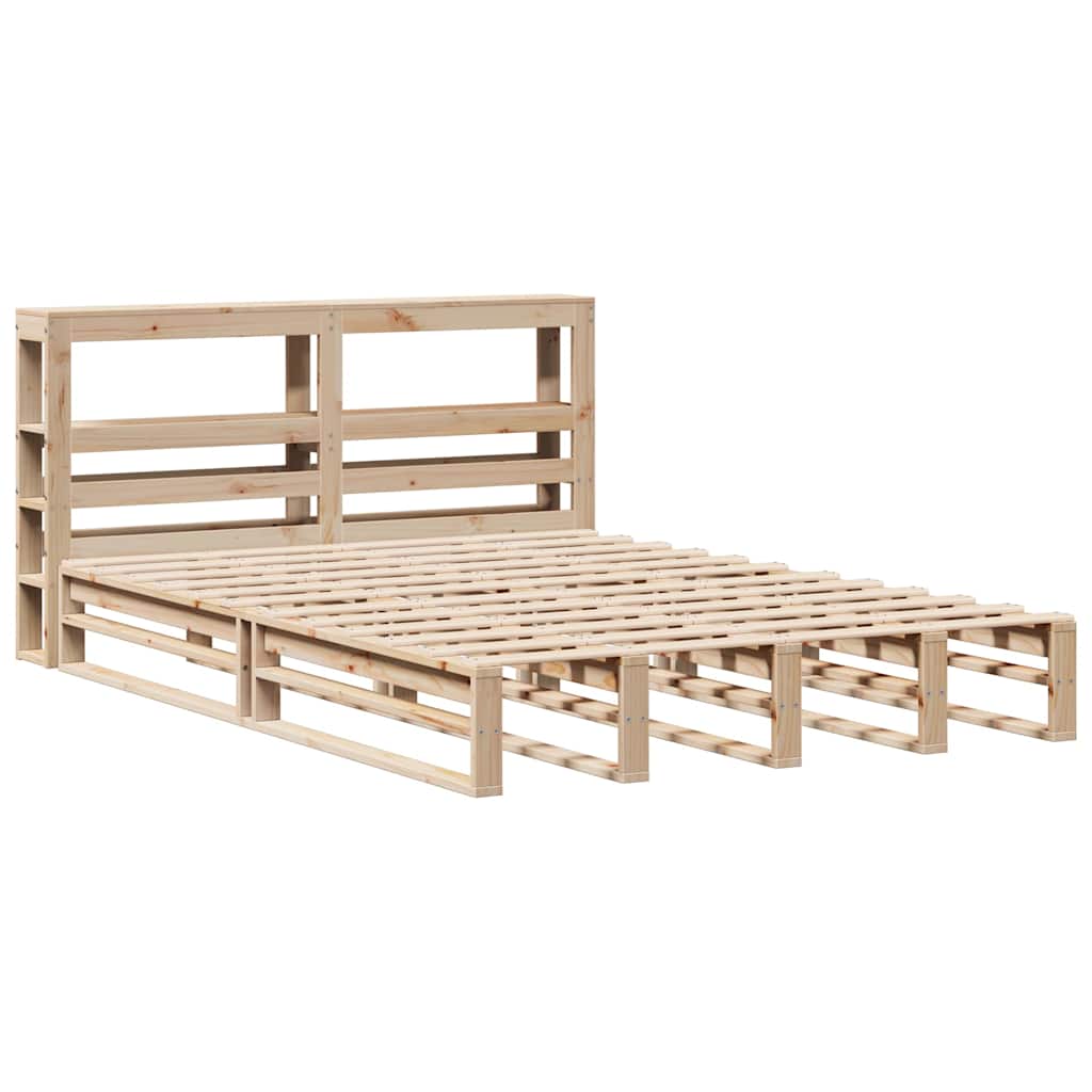 Bedframe zonder matras massief grenenhout 150x200 cm – afbeelding 3
