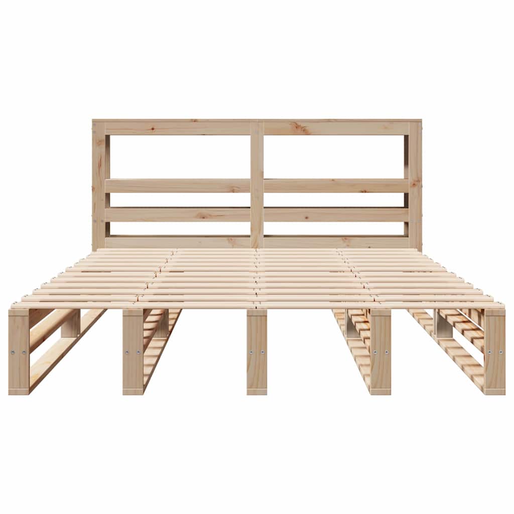 Bedframe zonder matras massief grenenhout 150x200 cm – afbeelding 4