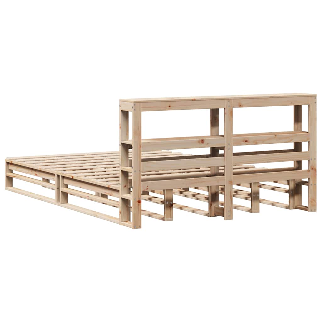 Bedframe zonder matras massief grenenhout 150x200 cm – afbeelding 8