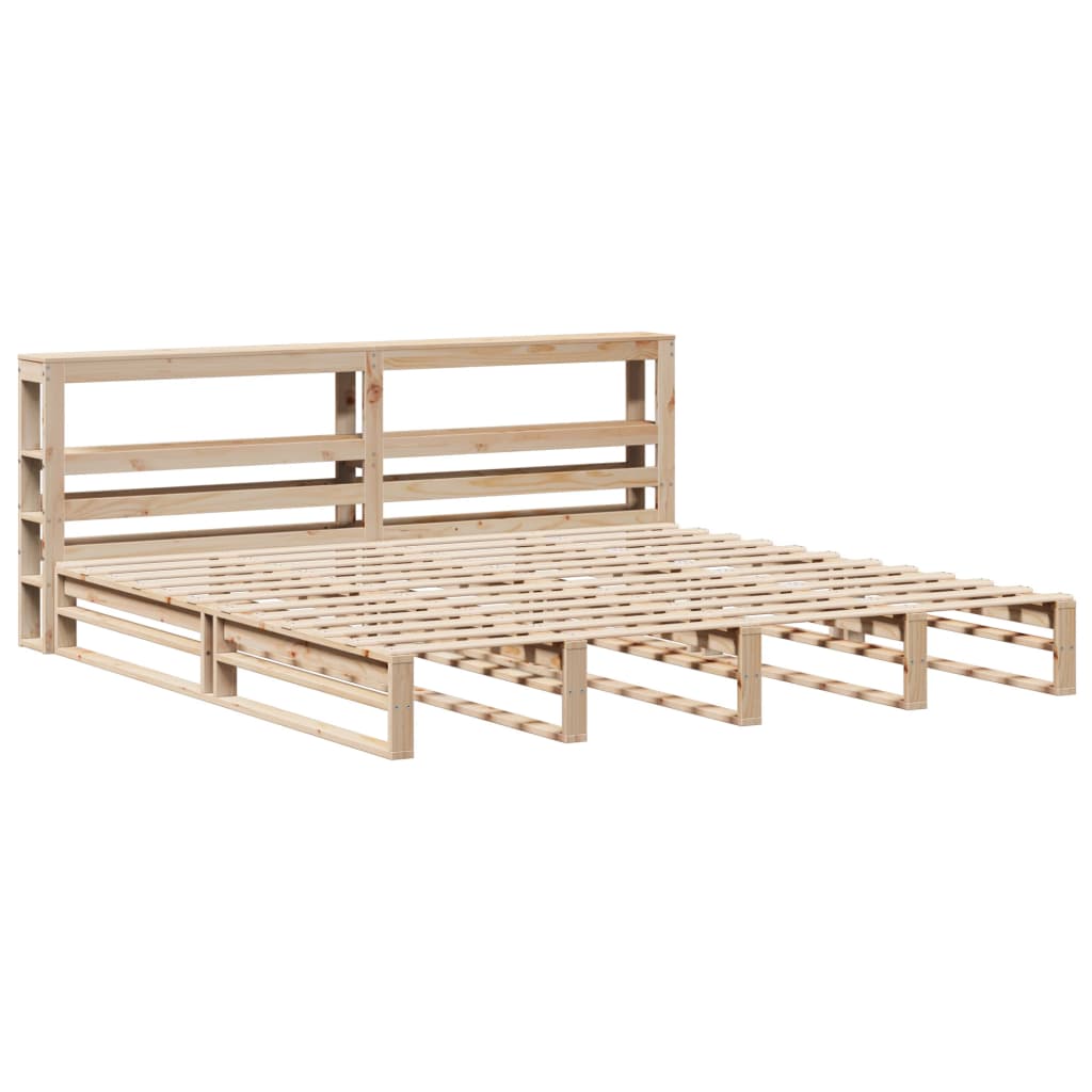 Bedframe zonder matras massief grenenhout 200x200 cm – afbeelding 3