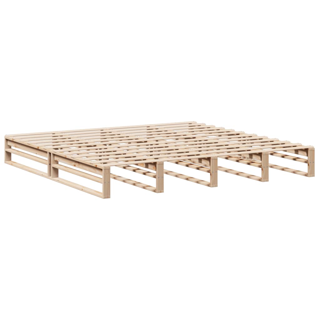 Bedframe zonder matras massief grenenhout 200x200 cm – afbeelding 5