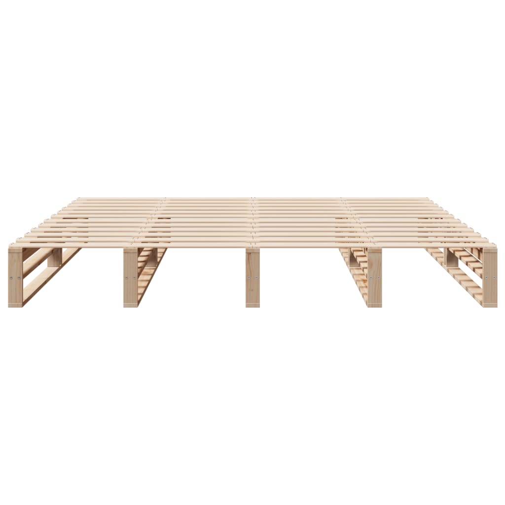 Bedframe zonder matras massief grenenhout 200x200 cm – afbeelding 6