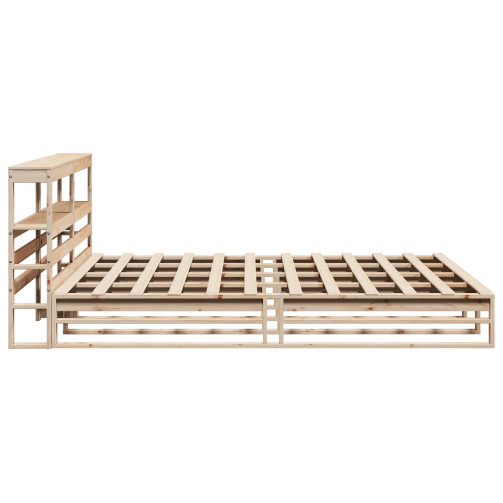 Bedframe zonder matras massief grenenhout 200x200 cm – afbeelding 8
