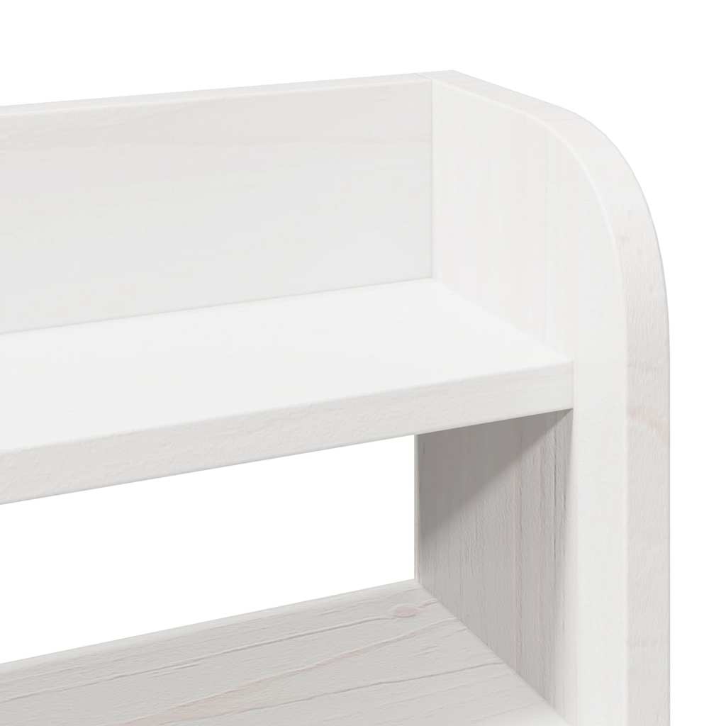 Bedframe zonder matras massief grenenhout wit 135x190 cm – afbeelding 10