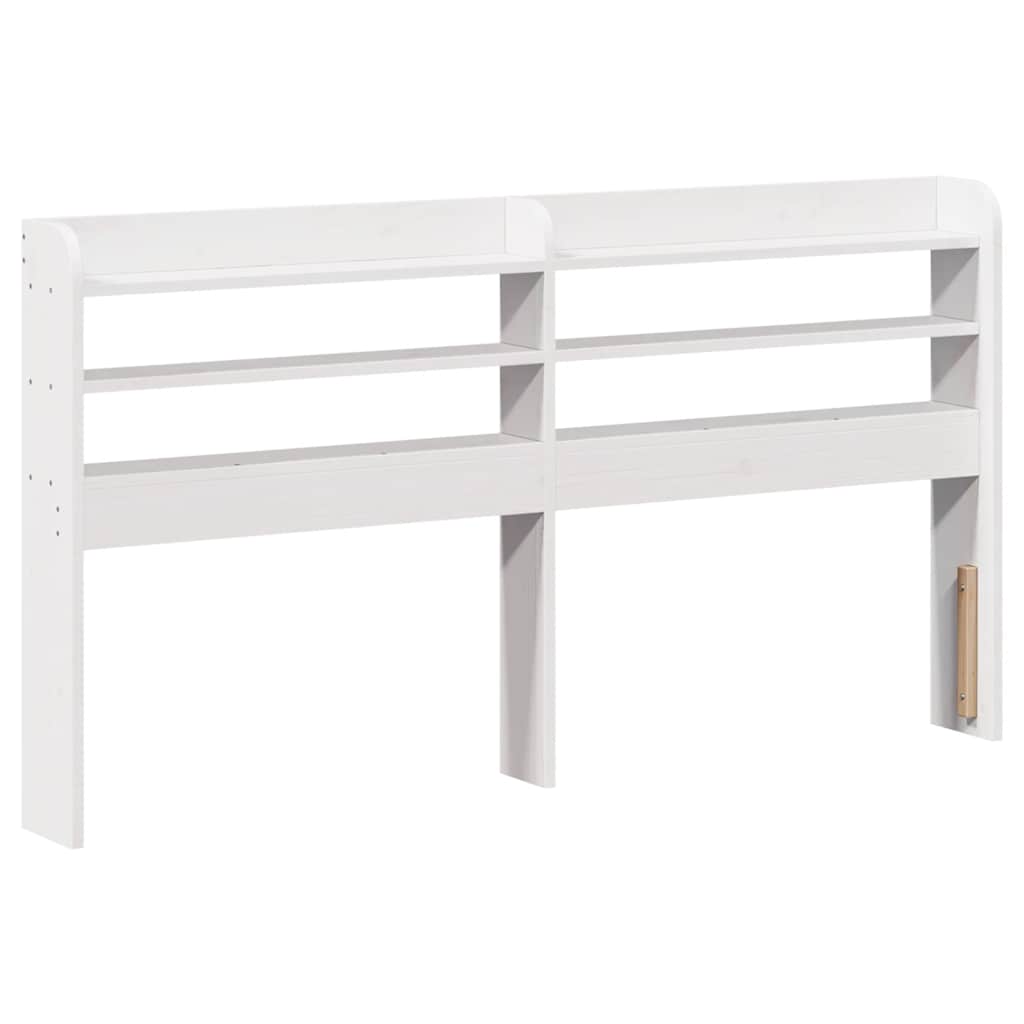 Bedframe zonder matras massief grenenhout wit 135x190 cm – afbeelding 8