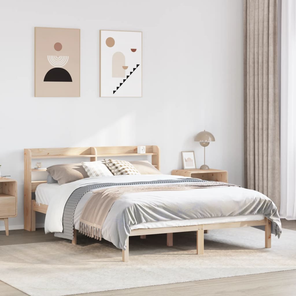 Bedframe zonder matras massief grenenhout 160x200 cm – afbeelding 1