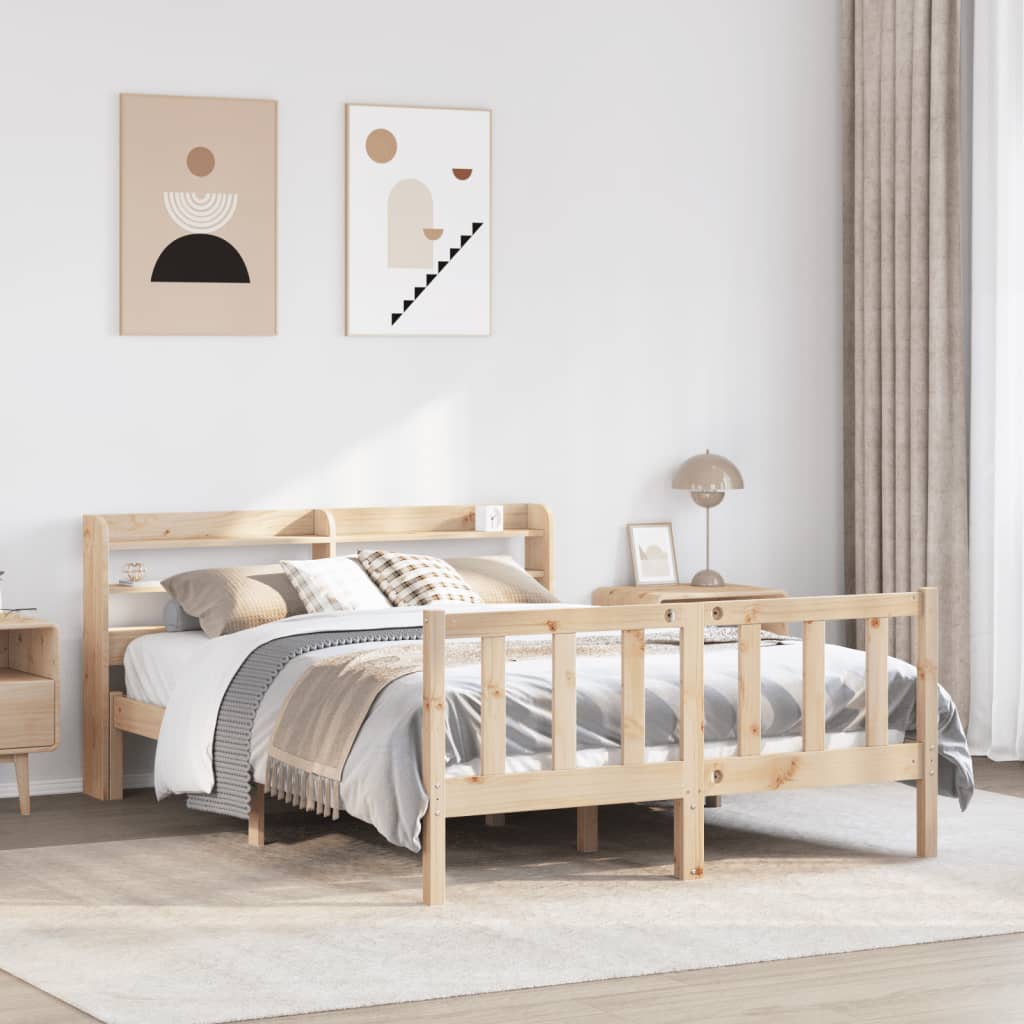 Bedframe zonder matras massief grenenhout 160x200 cm – afbeelding 1