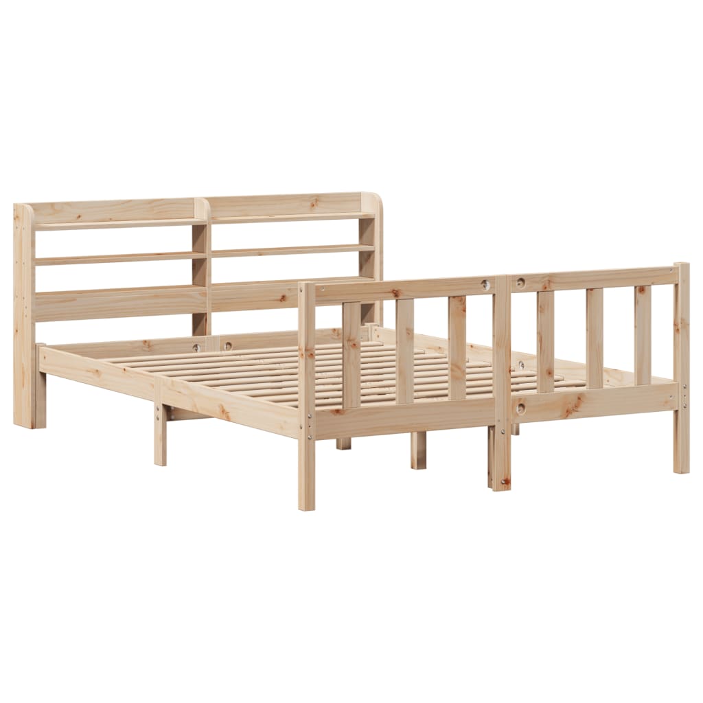 Bedframe zonder matras massief grenenhout 160x200 cm – afbeelding 3