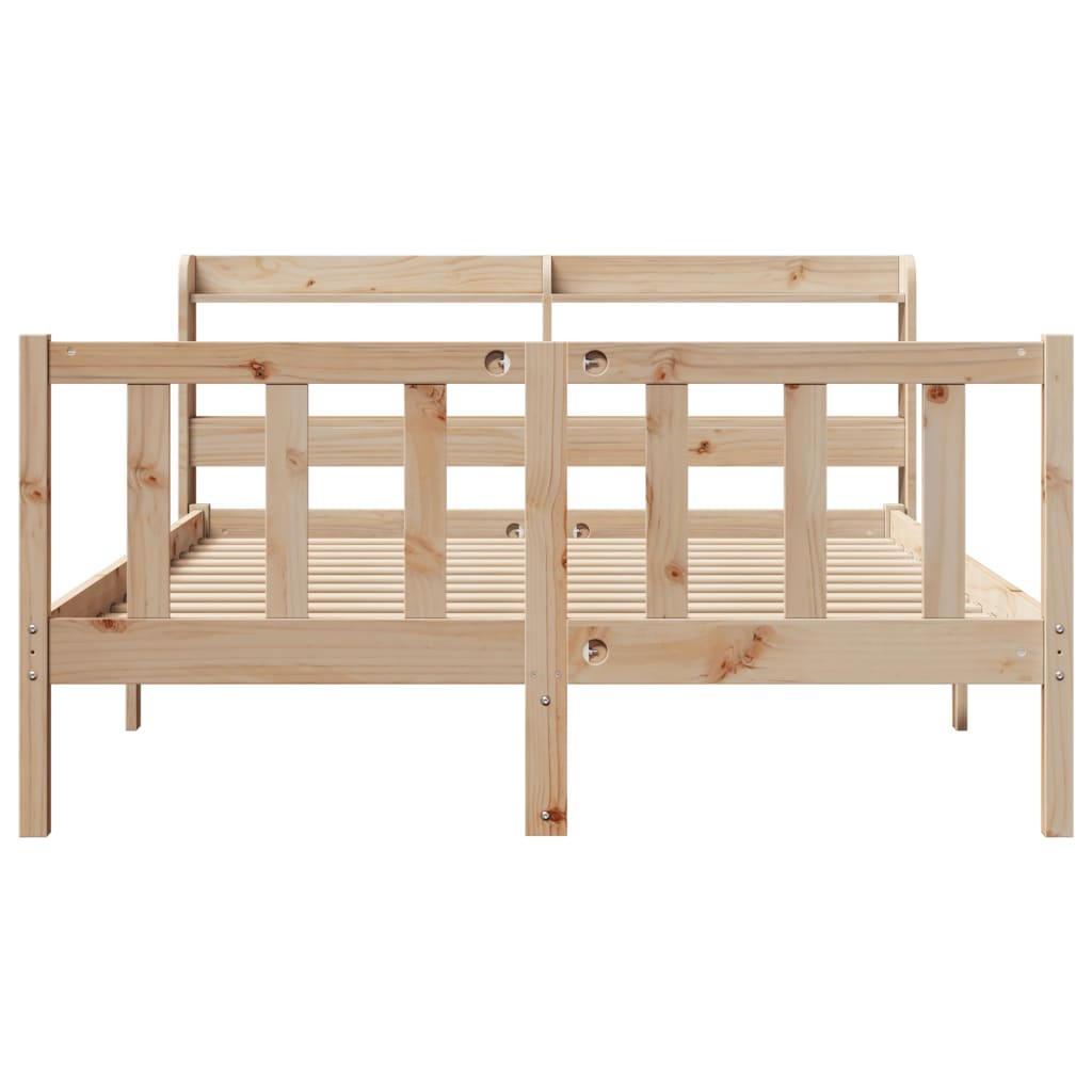 Bedframe zonder matras massief grenenhout 160x200 cm – afbeelding 4