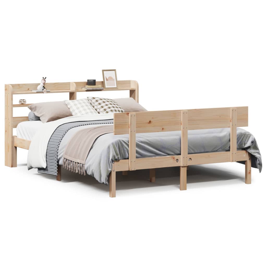 Bedframe zonder matras massief grenenhout 160x200 cm – afbeelding 2