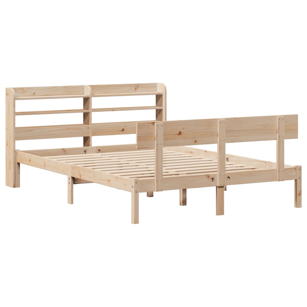 Bedframe zonder matras massief grenenhout 160x200 cm – afbeelding 3