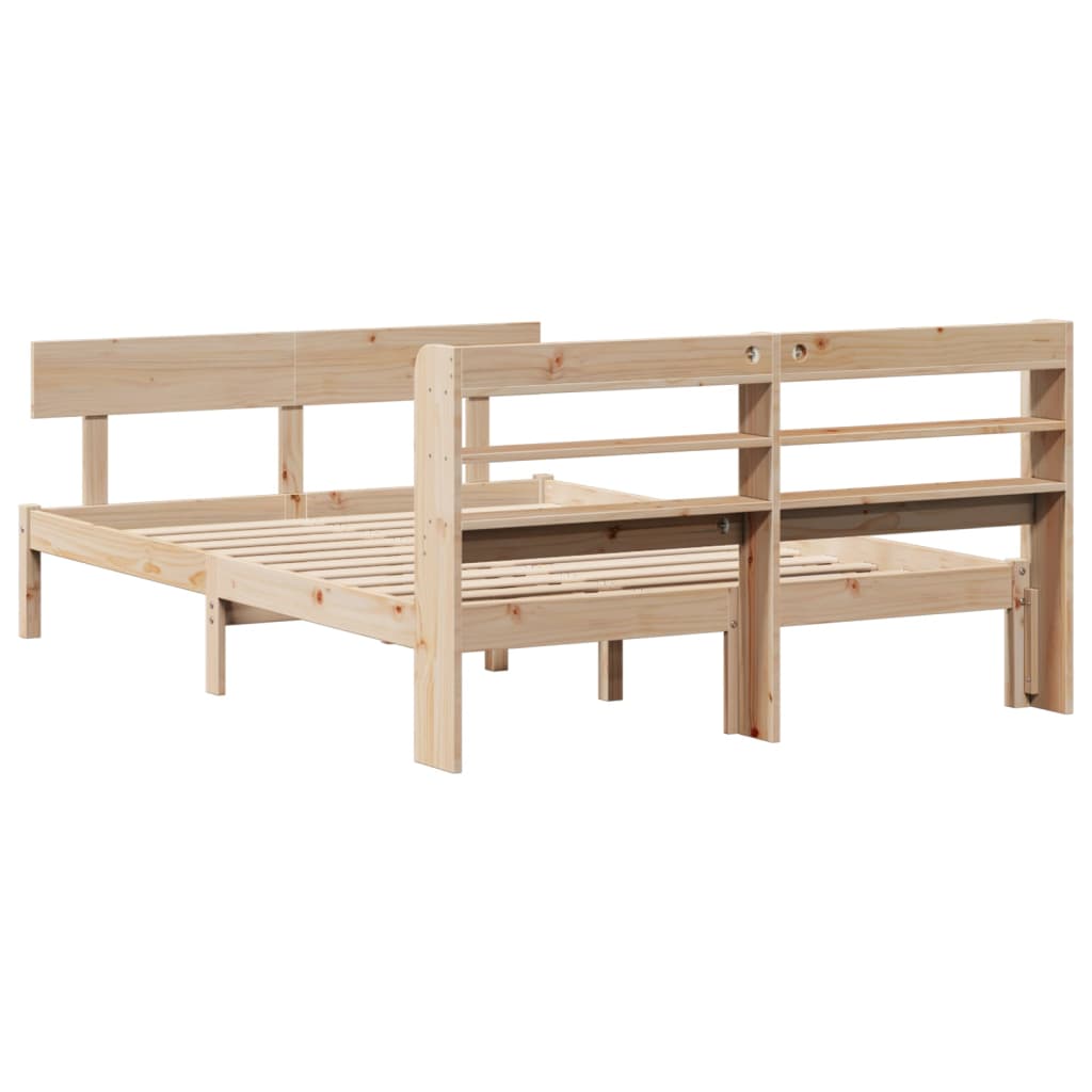 Bedframe zonder matras massief grenenhout 160x200 cm – afbeelding 6