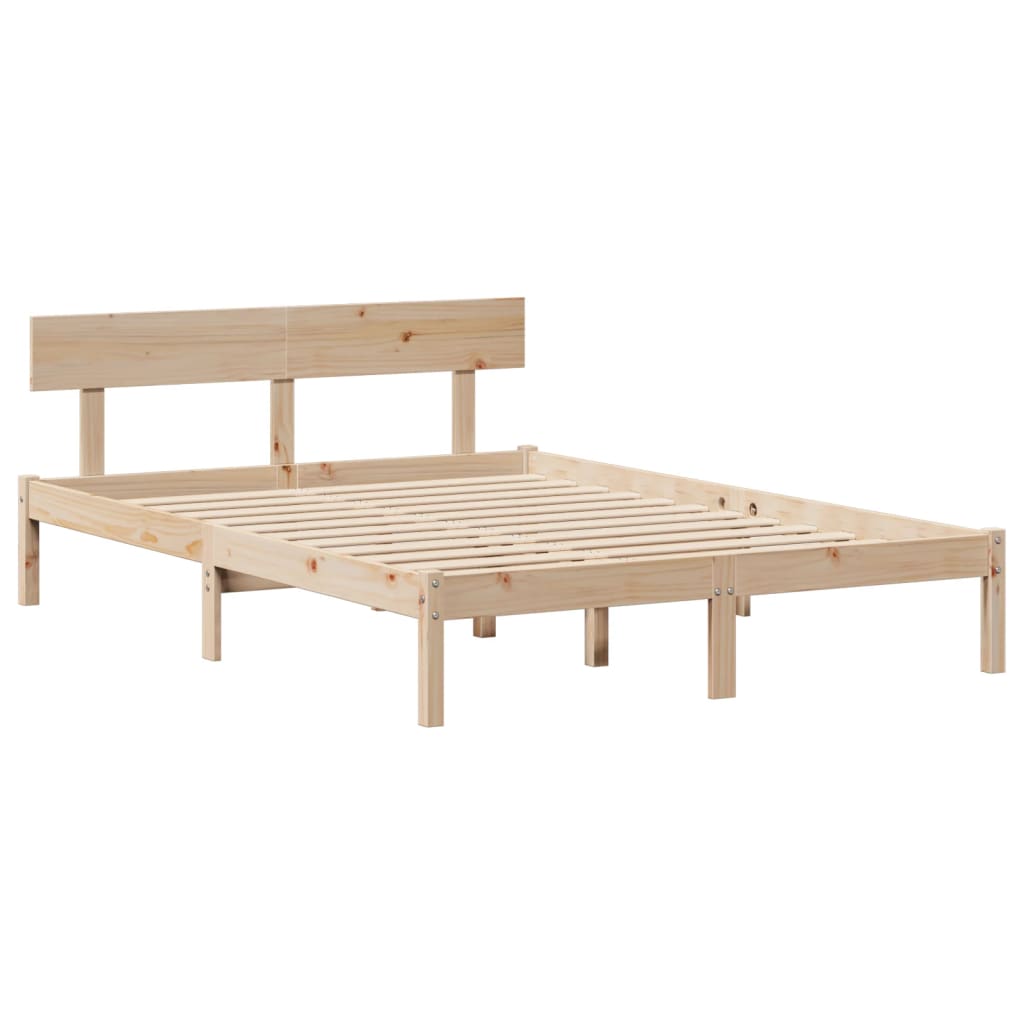 Bedframe zonder matras massief grenenhout 160x200 cm – afbeelding 7