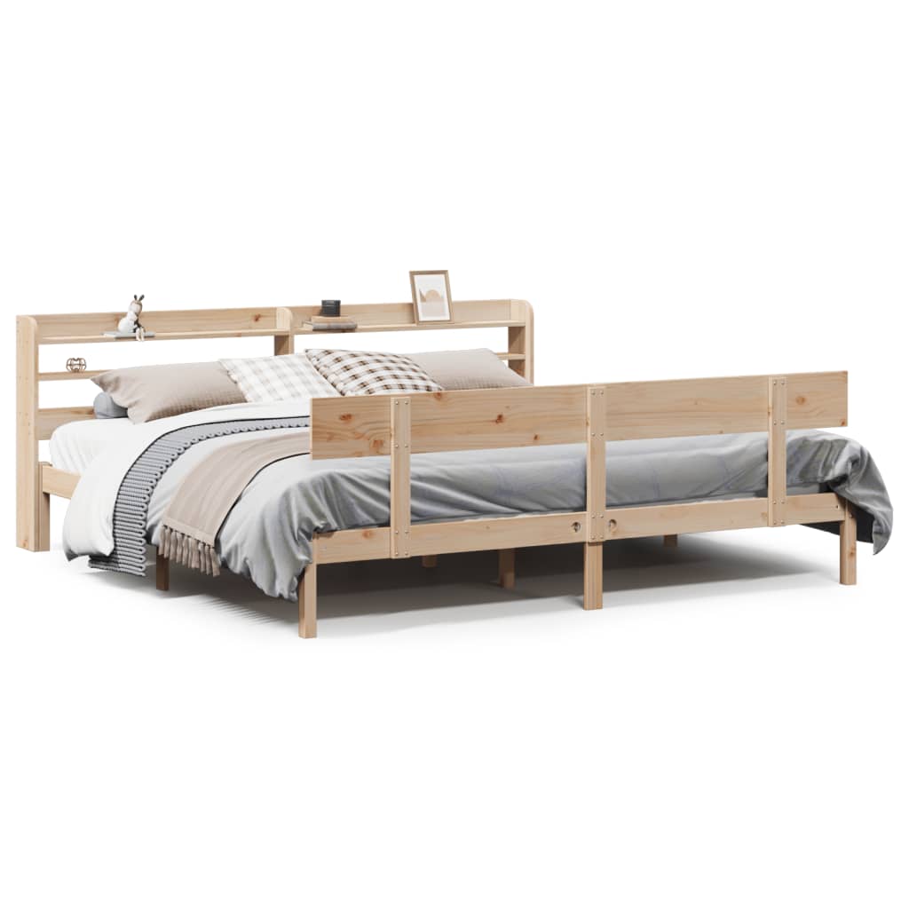 Bedframe zonder matras massief grenenhout 180x200 cm – afbeelding 2