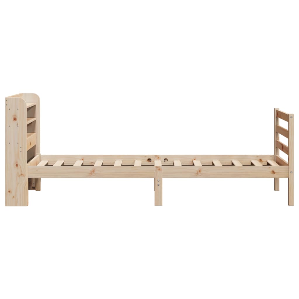 Bedframe met hoofdbord massief grenenhout 100x200 cm – afbeelding 5