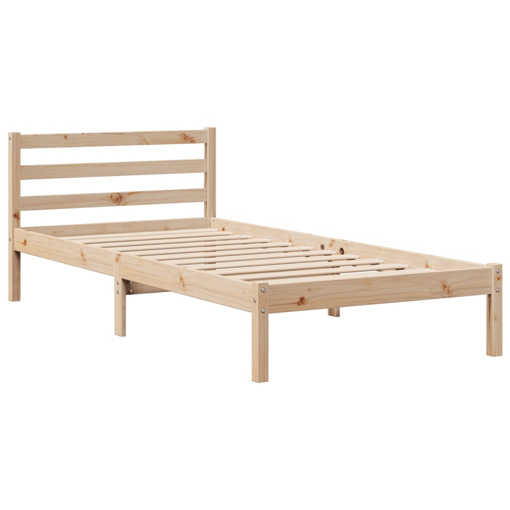 Bedframe met hoofdbord massief grenenhout 100x200 cm – afbeelding 8