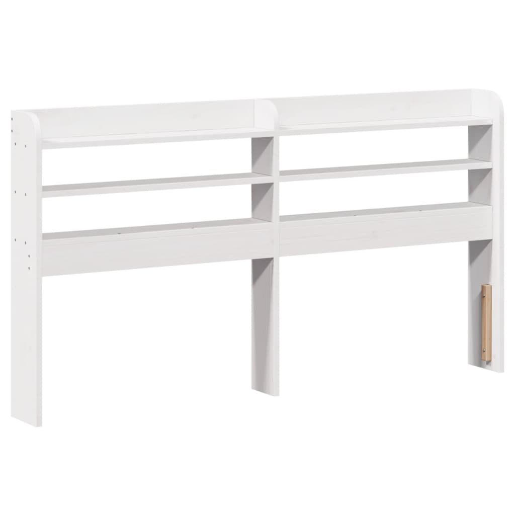 Bedframe met hoofdeinde zonder matras 140x200 cm wit – afbeelding 6