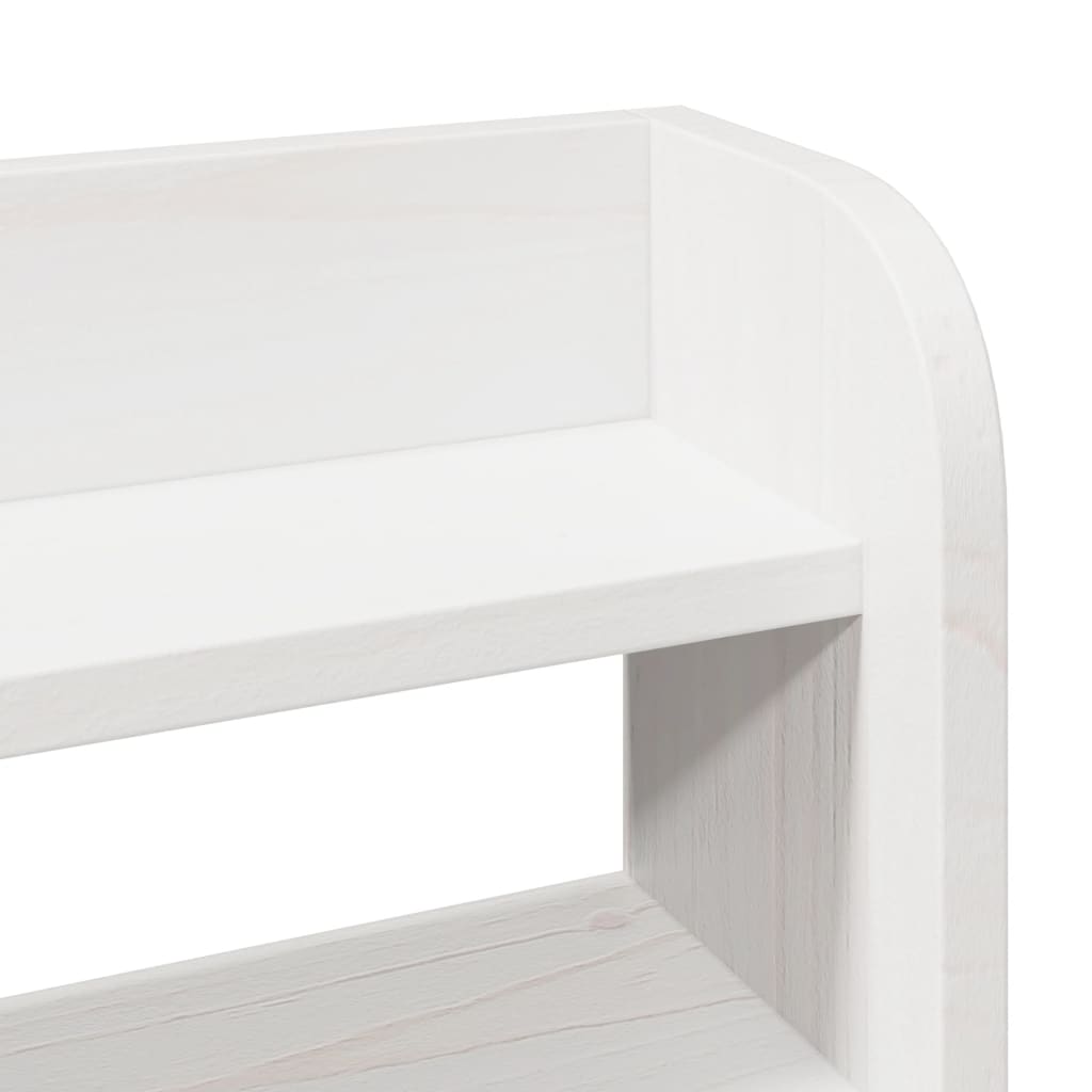 Bedframe met hoofdeinde zonder matras 140x200 cm wit – afbeelding 9