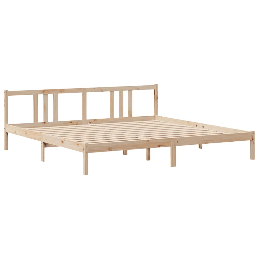 Bedframe met hoofdbord massief grenenhout 180x200 cm – afbeelding 5