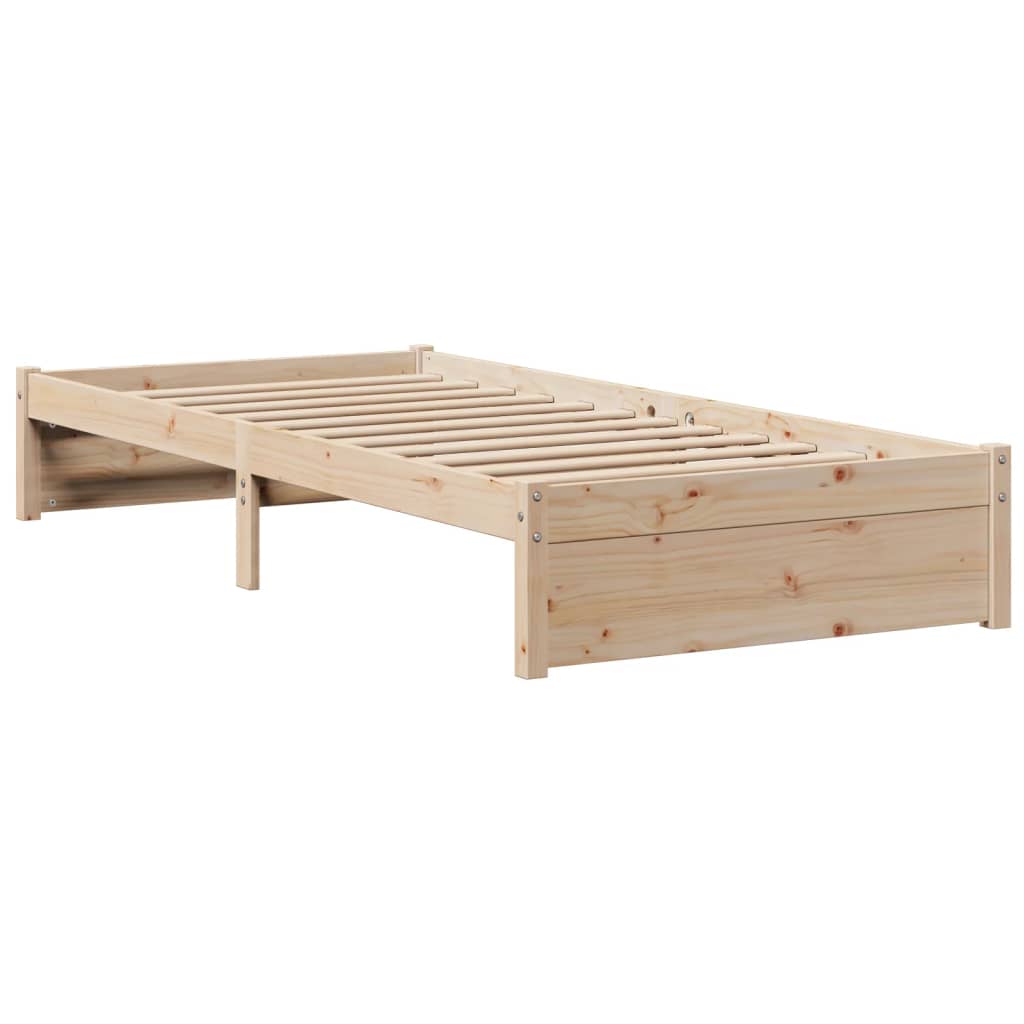 Bedframe met hoofdbord massief grenenhout 75x190 cm – afbeelding 5