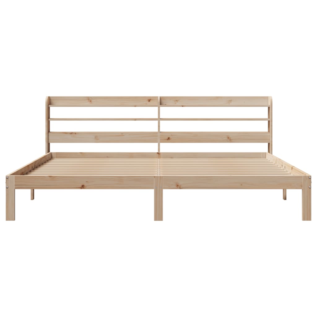 Bedframe met hoofdbord massief grenenhout 180x200 cm – afbeelding 4